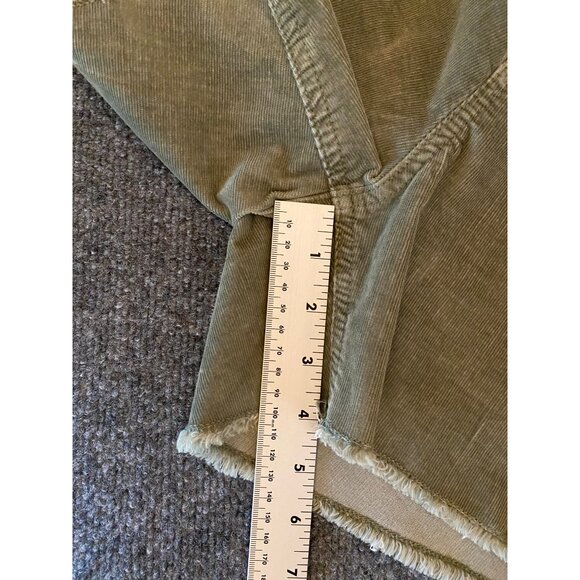 GAP 3.5"‎ Corduroy Shorts Women 14 Moss Soft Stretch Casual Outdoor Raw Edge Hem - Picture 8 of 12
